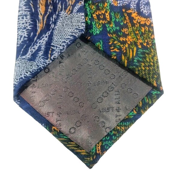 Coogi Australia vintage 80's Abstract impressionism silk tie - Picture 6 of 6